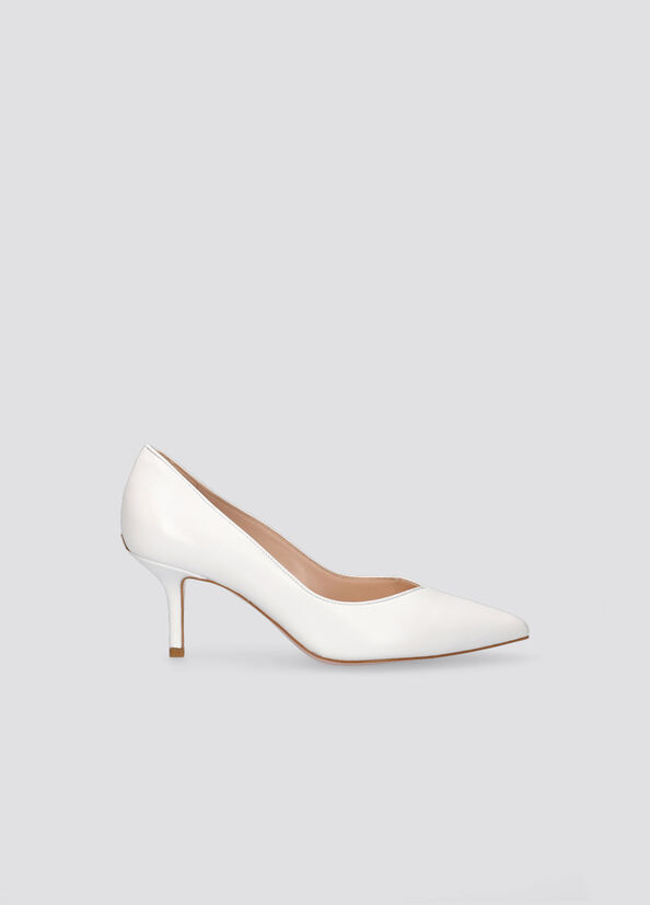 White Liu Jo Leather Women's High Heels | DSM-734021