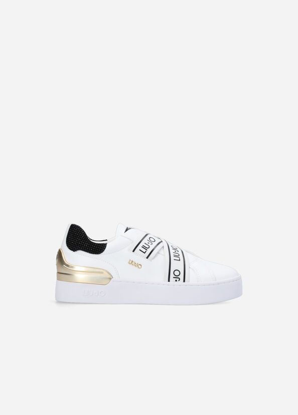 White Liu Jo Slip Ons With Logo Women's Sneakers | XGU-286475