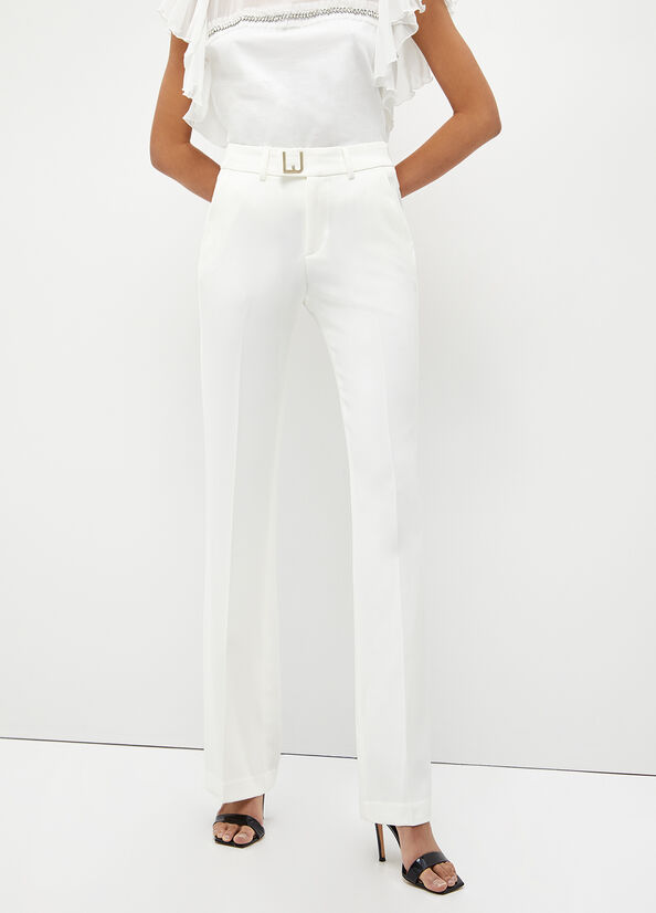 White Liu Jo Stretch Lj Women's Pants | QFJ-546138