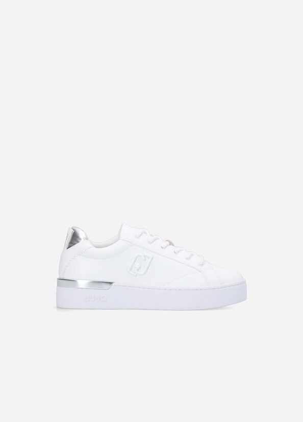 White Liu Jo White With Logo Women's Sneakers | ODX-601928