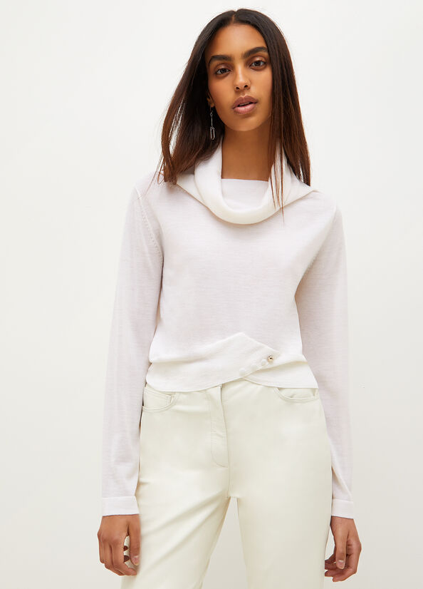 White Liu Jo Wool Women's Sweaters | WPU-216508